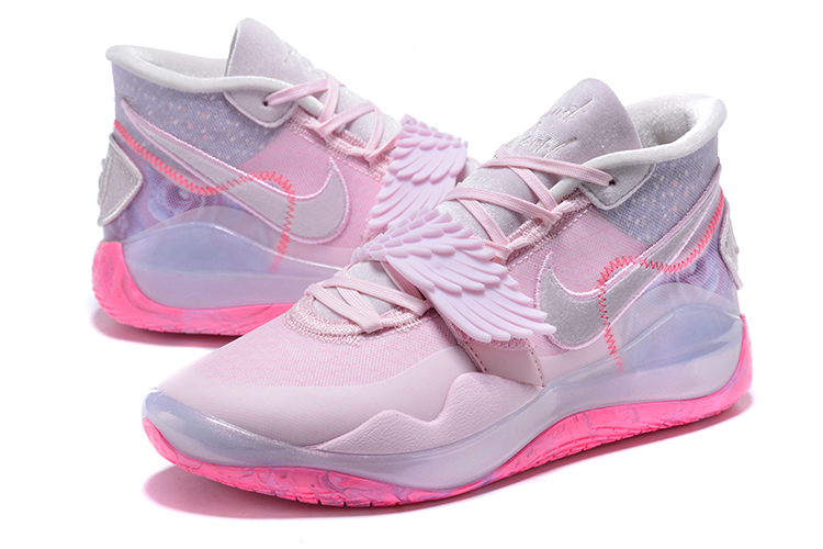 2020 Men Nike Kevin Durant 12 Pink Grey Shoes